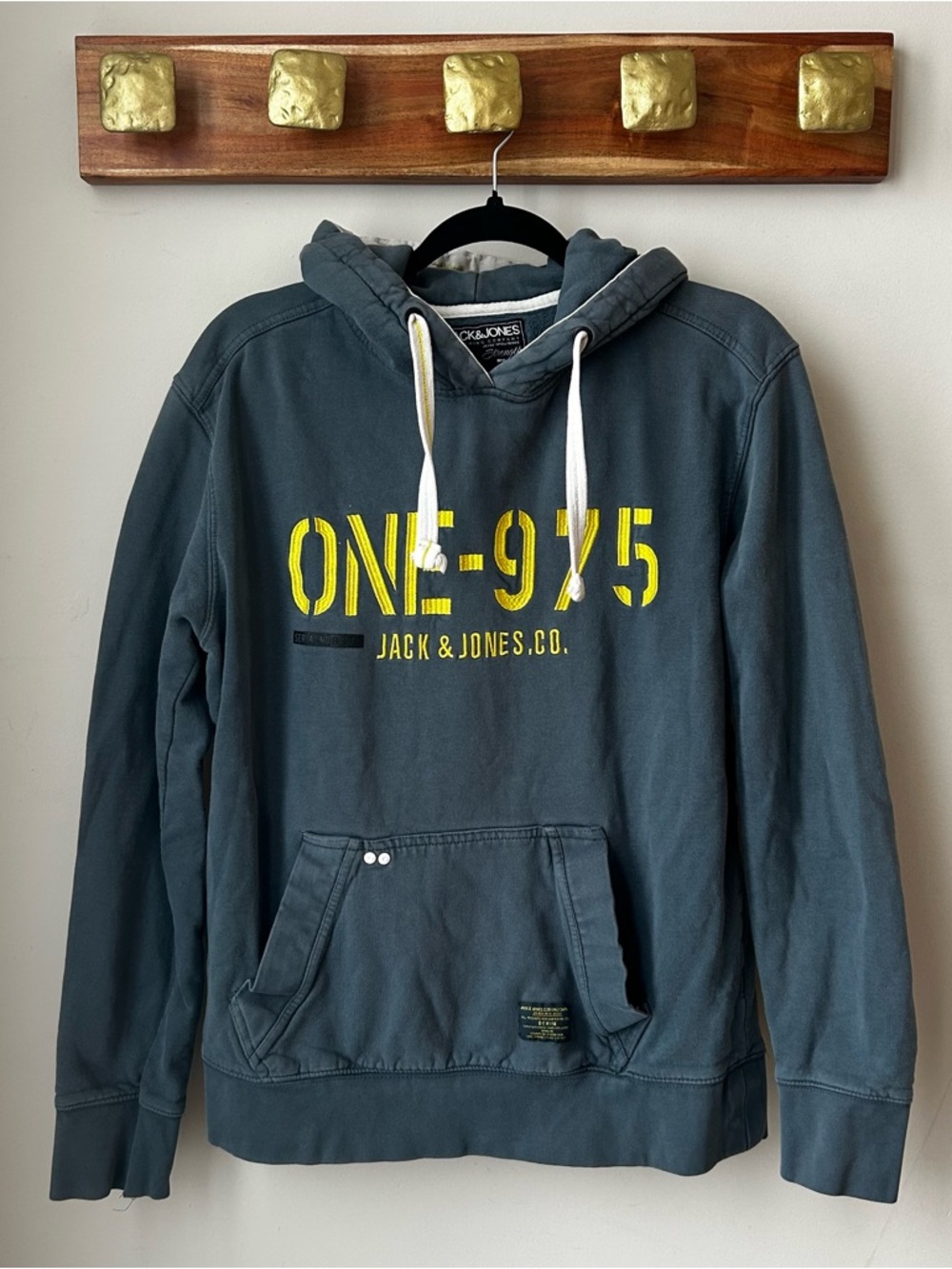Jack & Jones Hoodie XL Vintage Wash Y2K Minimal Streetwear Pullover